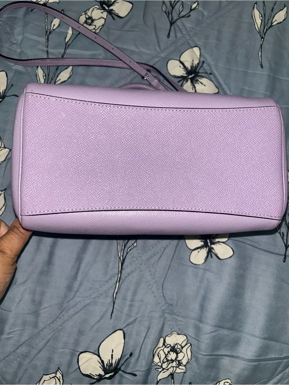 COACH Lavender Leather Satchel with Detachable Strap